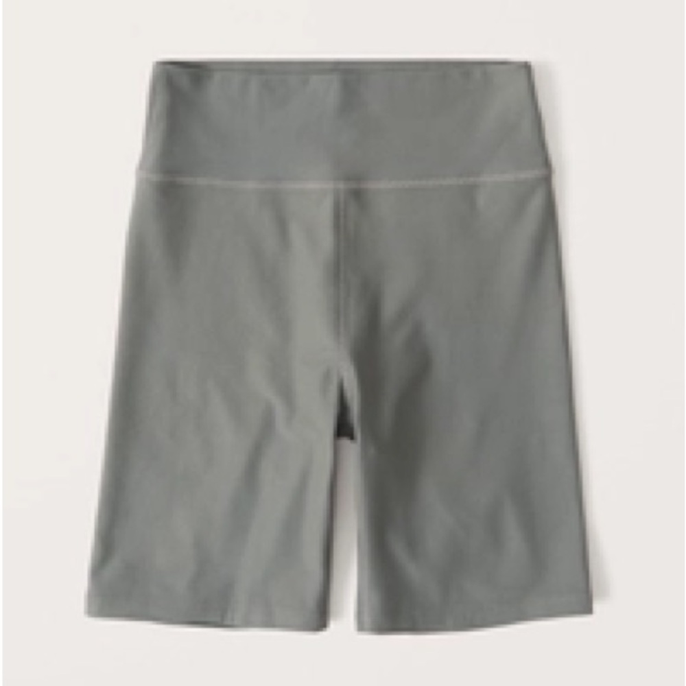 Abercrombie & Fitch 90s Contour Bike Shorts in olive green
